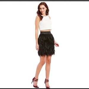 White and black party outfit